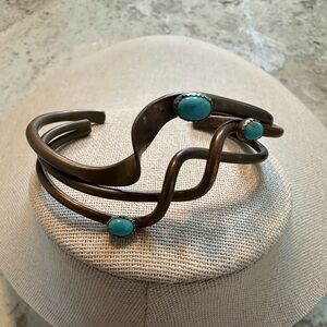 Native American Navajo Copper & Turquoise Bracelets - Stackable
